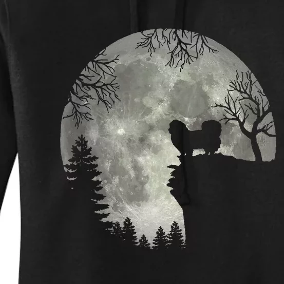 Pekingese Pekinese And Moon Halloween Women's Pullover Hoodie