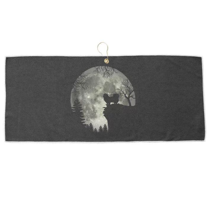 Pekingese Pekinese And Moon Halloween Large Microfiber Waffle Golf Towel