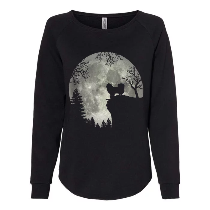 Pekingese Pekinese And Moon Halloween Womens California Wash Sweatshirt