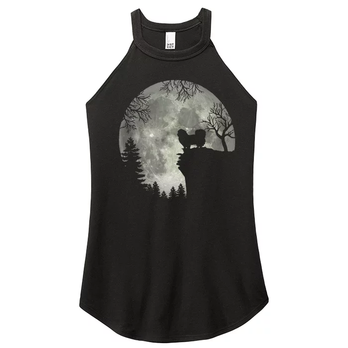 Pekingese Pekinese And Moon Halloween Women’s Perfect Tri Rocker Tank