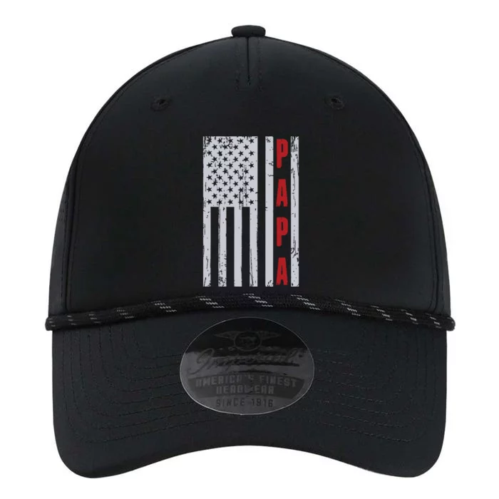 Proud Papa American Flag Shirts Fathers Day Gift Performance The Dyno Cap