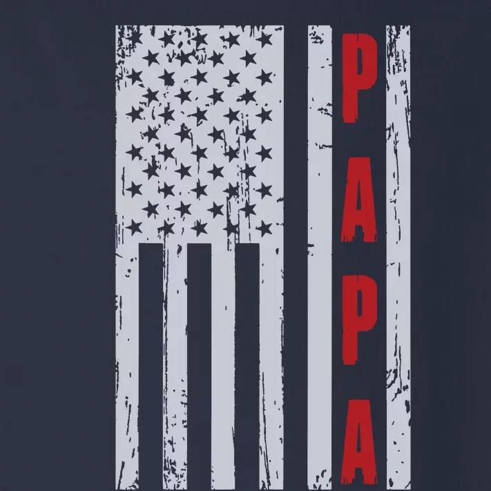 Proud Papa American Flag Shirts Fathers Day Gift Toddler Long Sleeve Shirt