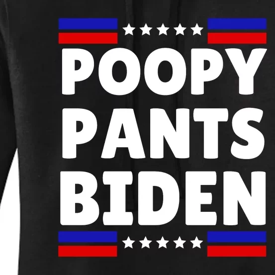 Poopy Pants Anti Biden Bathroom Accident Trump 2024 Election Women's Pullover Hoodie