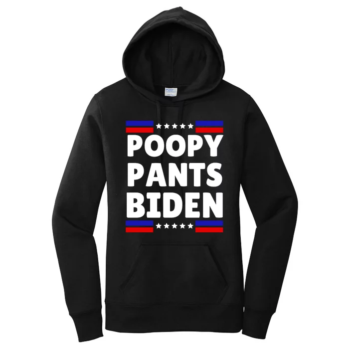 Poopy Pants Anti Biden Bathroom Accident Trump 2024 Election Women's Pullover Hoodie