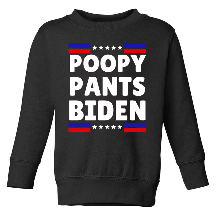 Poopy Pants Anti Biden Bathroom Accident Trump 2024 Election Toddler Sweatshirt