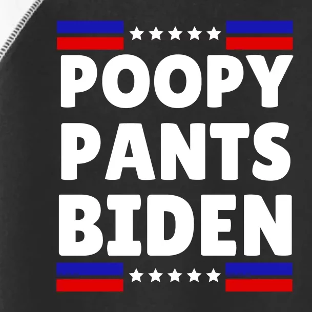 Poopy Pants Anti Biden Bathroom Accident Trump 2024 Election Toddler Fine Jersey T-Shirt