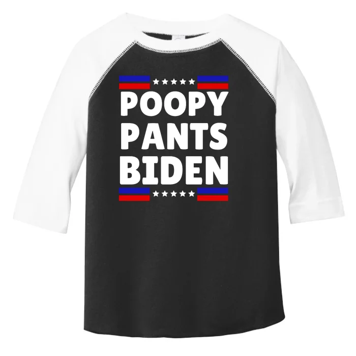 Poopy Pants Anti Biden Bathroom Accident Trump 2024 Election Toddler Fine Jersey T-Shirt