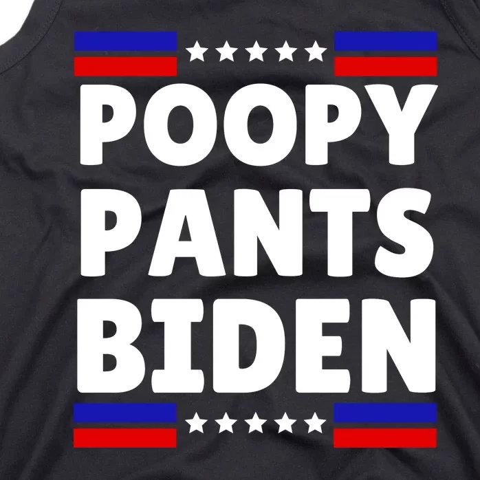 Poopy Pants Anti Biden Bathroom Accident Trump 2024 Election Tank Top