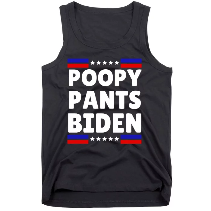 Poopy Pants Anti Biden Bathroom Accident Trump 2024 Election Tank Top