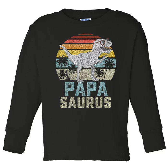 Papasaurus Toddler Long Sleeve Shirt