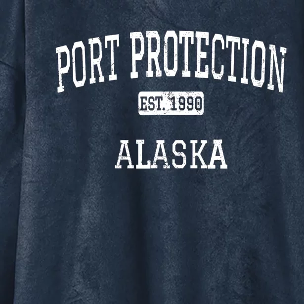 Port Protection Alaska AK Vintage Hooded Wearable Blanket