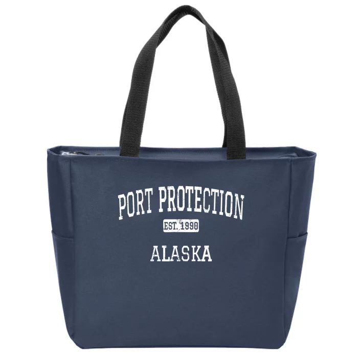 Port Protection Alaska AK Vintage Zip Tote Bag