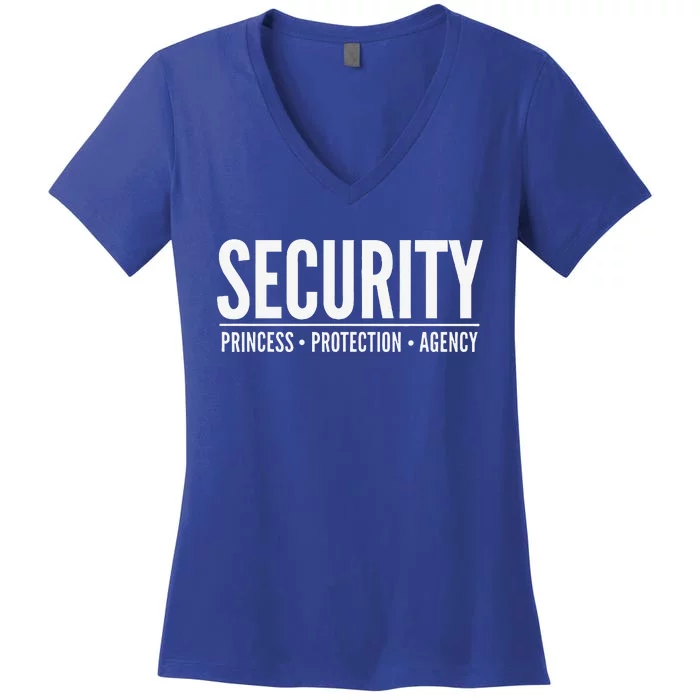 PRINCESS PROTECTION AGENCY SECURITY Halloween Dad Gift Women's V-Neck T-Shirt