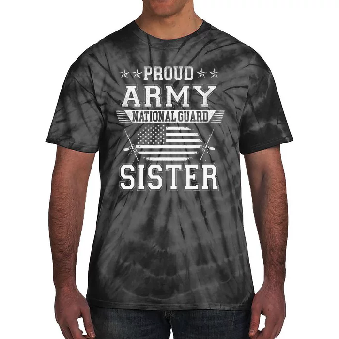 Proud Patriotic Army National Guard Sister USA Flag Wo Tie-Dye T-Shirt