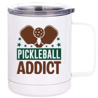 Paddles Pickleball Addict Gift For Player Team Sport 12 oz Stainless Steel Tumbler Cup