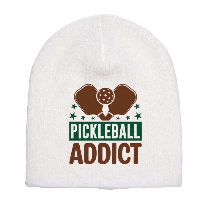 Paddles Pickleball Addict Gift For Player Team Sport Short Acrylic Beanie