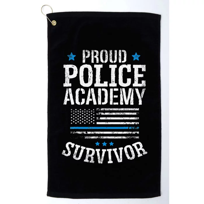 Proud Police Academy Survivor Funny Graduation Gift Platinum Collection Golf Towel