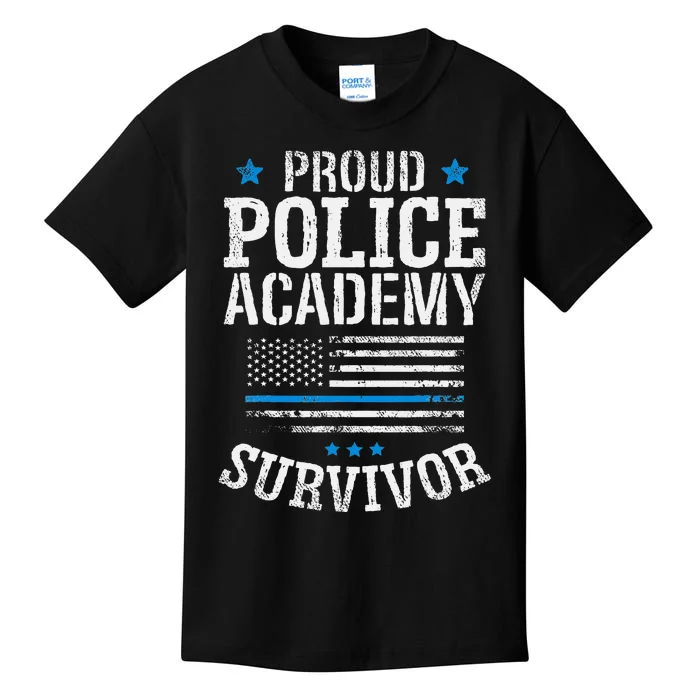 Proud Police Academy Survivor Funny Graduation Gift Kids T-Shirt