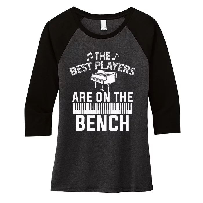 Piano Player Art Musician Orchestra Teacher Women's Tri-Blend 3/4-Sleeve Raglan Shirt