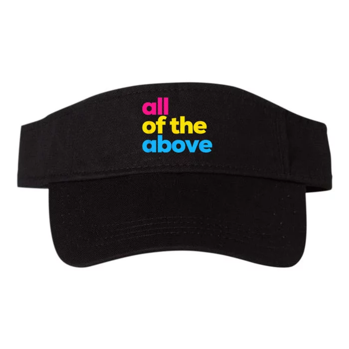 Pansexual Pride All Of The Above LGBTQ Pan Flag Funny LGBT Valucap Bio-Washed Visor