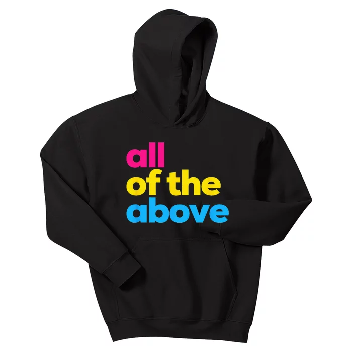 Pansexual Pride All Of The Above LGBTQ Pan Flag Funny LGBT Kids Hoodie