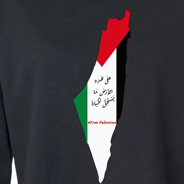 Palestine Cropped Pullover Crew