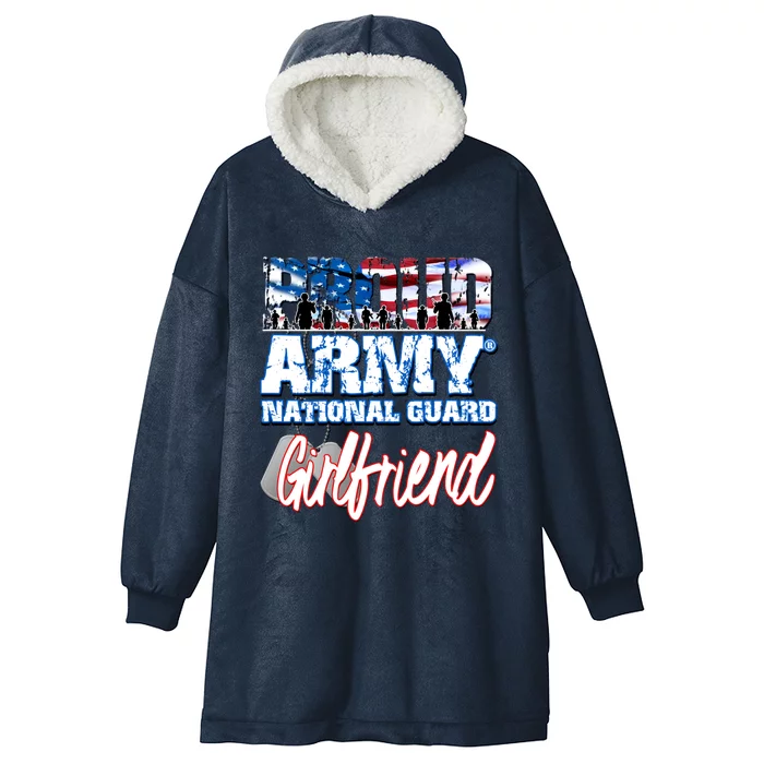 Proud Patriotic Army National Guard Friend Usa Flag Funny Gift Hooded Wearable Blanket