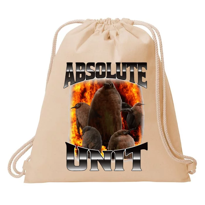 Pesto Penguin Absolute Unit Bootleg Rap Fire Drawstring Bag