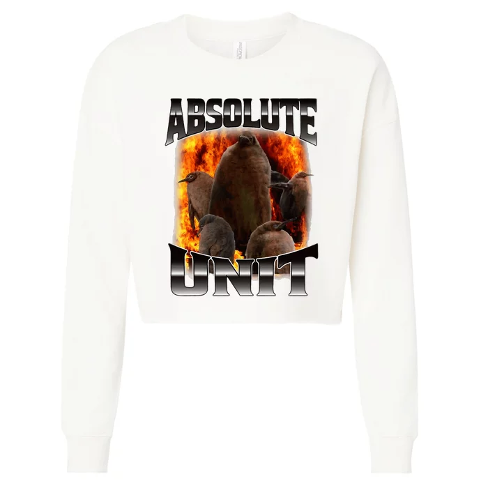 Pesto Penguin Absolute Unit Bootleg Rap Fire Cropped Pullover Crew