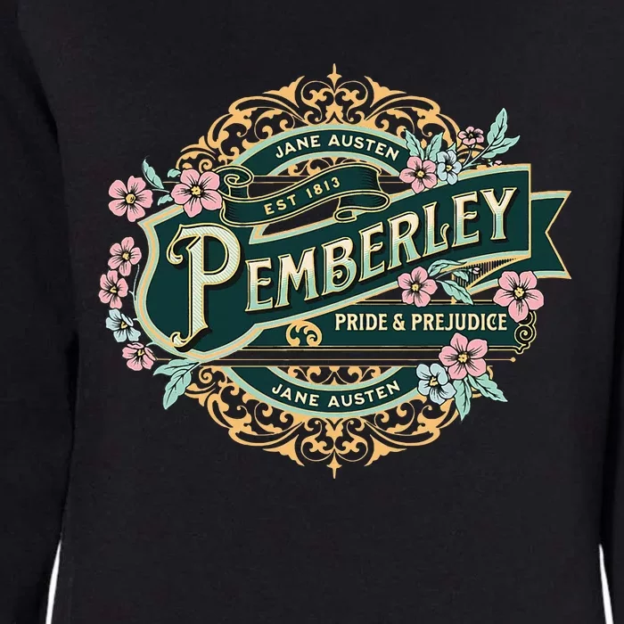 Pemberley Pride And Prejudice Jane Austen Womens California Wash Sweatshirt