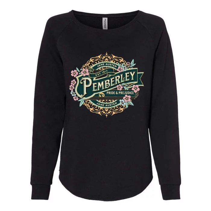 Pemberley Pride And Prejudice Jane Austen Womens California Wash Sweatshirt