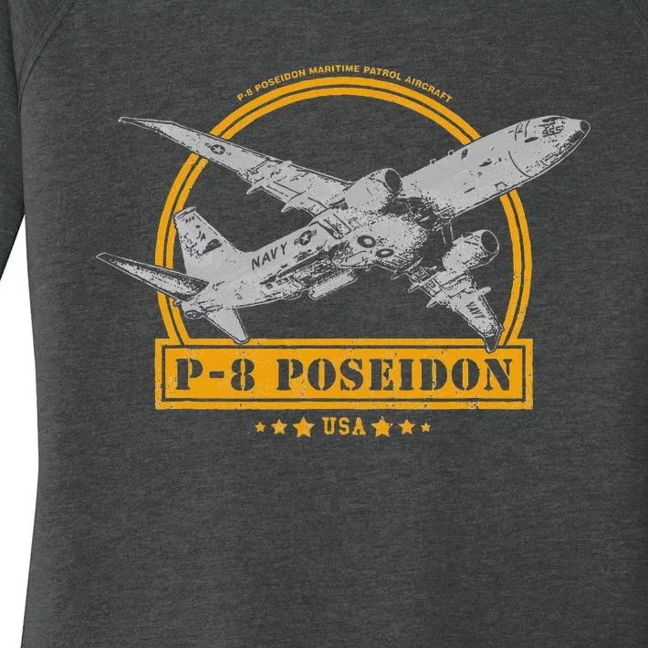 P8 Poseidon Aircraft Women's Perfect Tri Tunic Long Sleeve Shirt