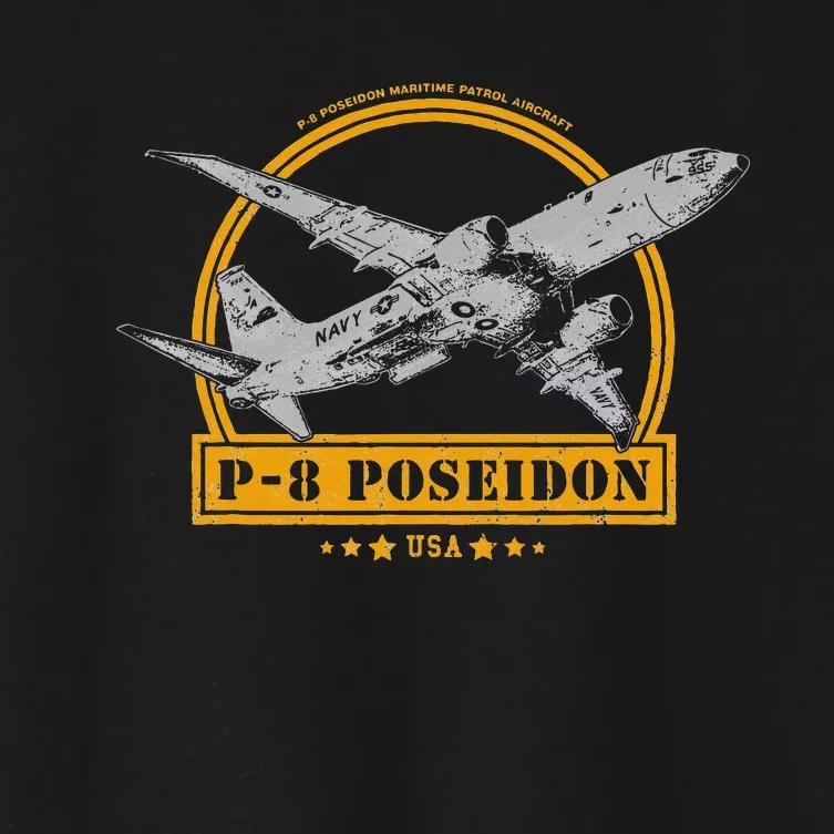 P8 Poseidon Aircraft Women's Crop Top Tee