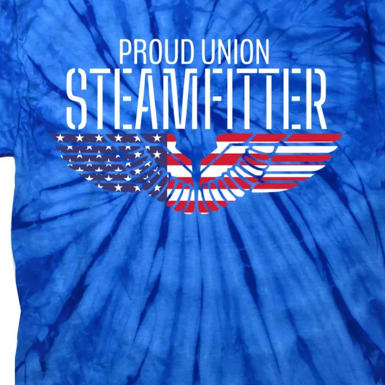 Patriotic Proud American Pro Trade Union Steamfitter Gift Tie-Dye T-Shirt