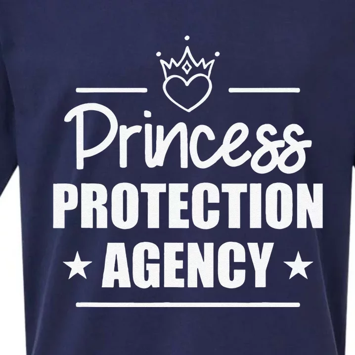 Princess Protection Agency Funny Protective Dad Brother Sueded Cloud Jersey T-Shirt