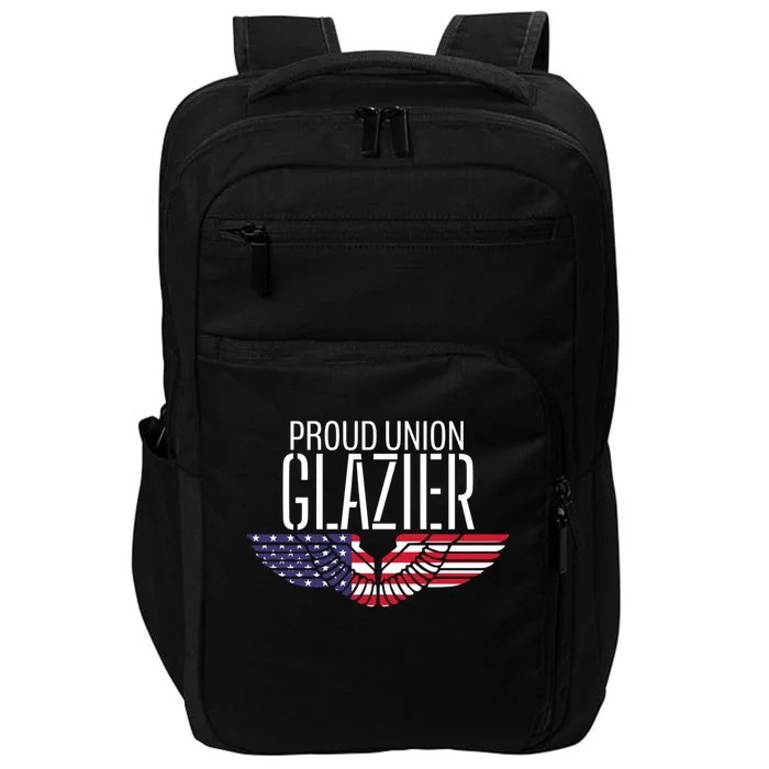 Patriotic Proud American Pro Trade Union Window Glazier Gift Impact Tech Backpack