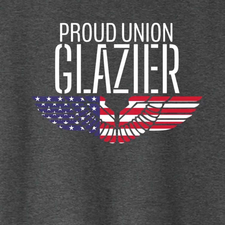 Patriotic Proud American Pro Trade Union Window Glazier Gift Women's Crop Top Tee