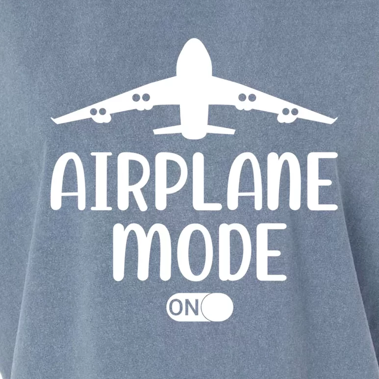 Passenger Plane Airport Pilot Plane Airplane Mode On Gift Garment-Dyed Women's Muscle Tee