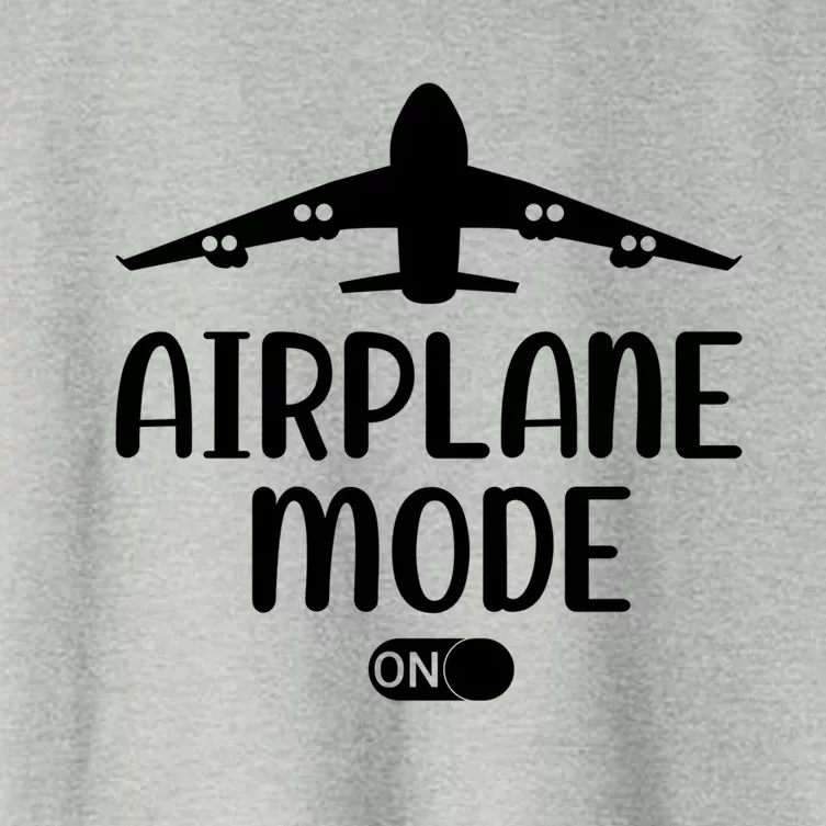 Passenger Plane Airport Pilot Plane Airplane Mode On Gift Women's Crop Top Tee