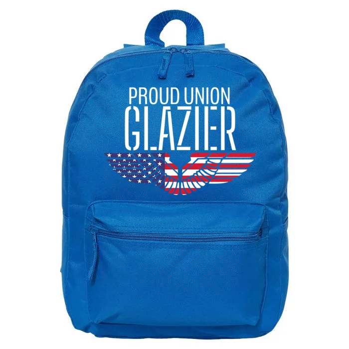 Patriotic Proud American Pro Trade Union Window Glazier Funny Gift 16 in Basic Backpack