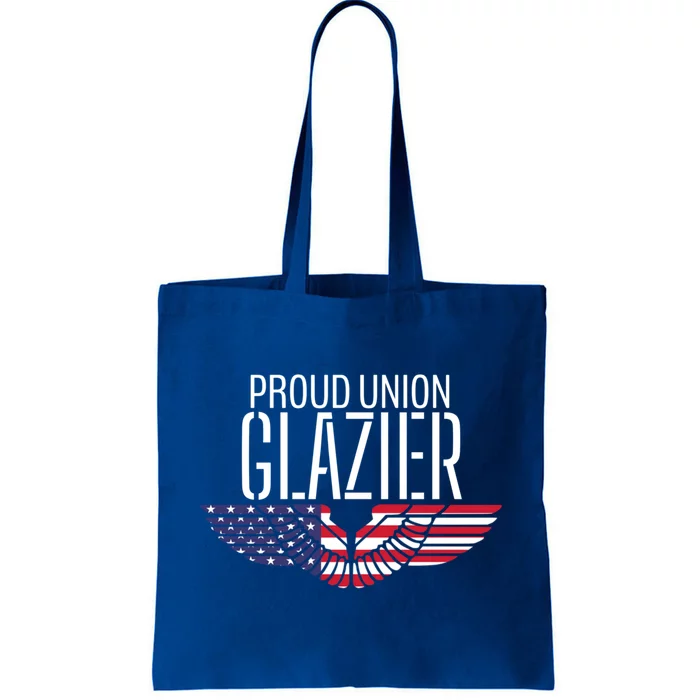 Patriotic Proud American Pro Trade Union Window Glazier Funny Gift Tote Bag