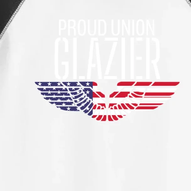 Patriotic Proud American Pro Trade Union Window Glazier Funny Gift Toddler Fine Jersey T-Shirt