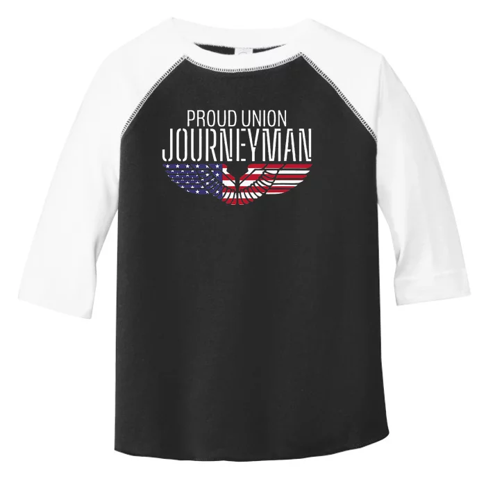 Patriotic Proud American Trade Union Contractor Journeyman Toddler Fine Jersey T-Shirt