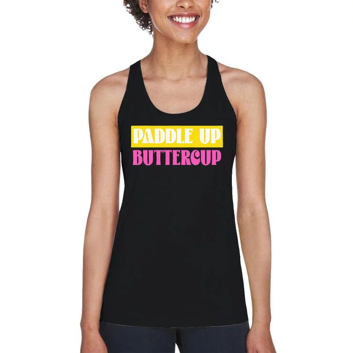 PaddleUpButtercupForPickleballLovers Women's Racerback Tank