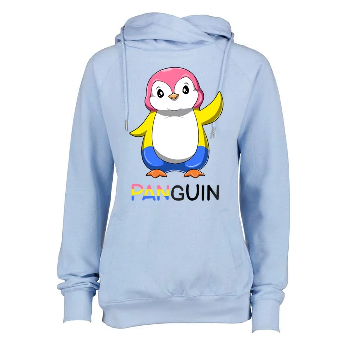 Panguin Penguin A Colorful Pansexual Animal Cool Gift Womens Funnel Neck Pullover Hood