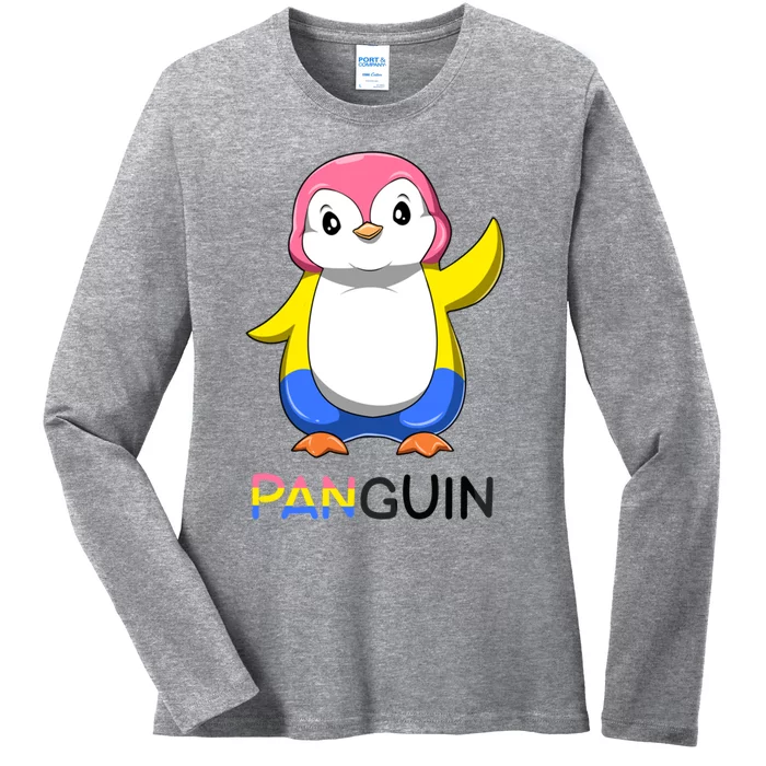 Panguin Penguin A Colorful Pansexual Animal Cool Gift Ladies Long Sleeve Shirt