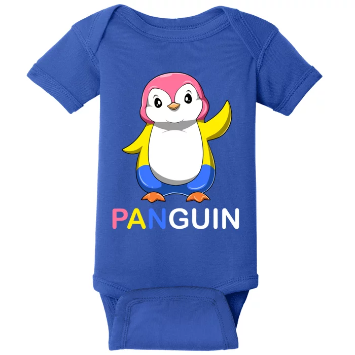 Pansexual Penguin A Colorful Pansexual Panguin Gift Baby Bodysuit