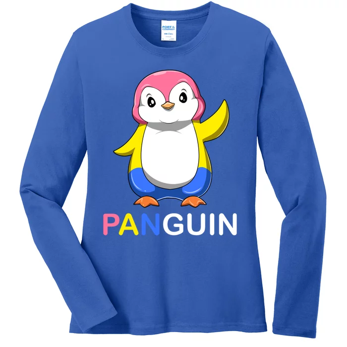 Pansexual Penguin A Colorful Pansexual Panguin Gift Ladies Long Sleeve Shirt