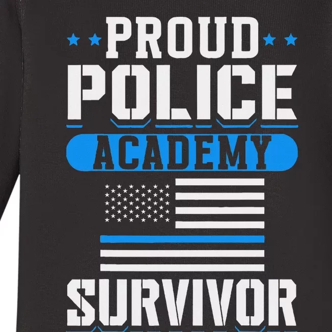 Proud Police Academy Survivor Baby Long Sleeve Bodysuit