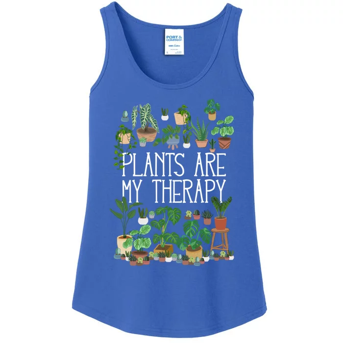 Potted Plants Are My Therapy Gift Ladies Essential Tank